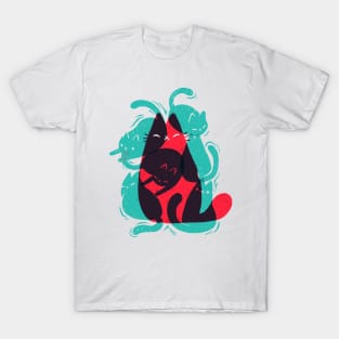 Cat shapes - Funny Cute Kitty - Modern Art T-Shirt